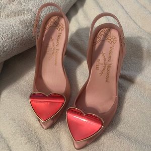 vivienne westwood x melissa red heart heels❤️❤️